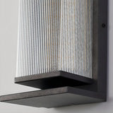 Contemporary Geometric Metal Black Exterior Wall Sconce Image - 20