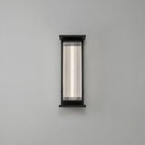 Contemporary Geometric Metal Black Exterior Wall Sconce Image - 22