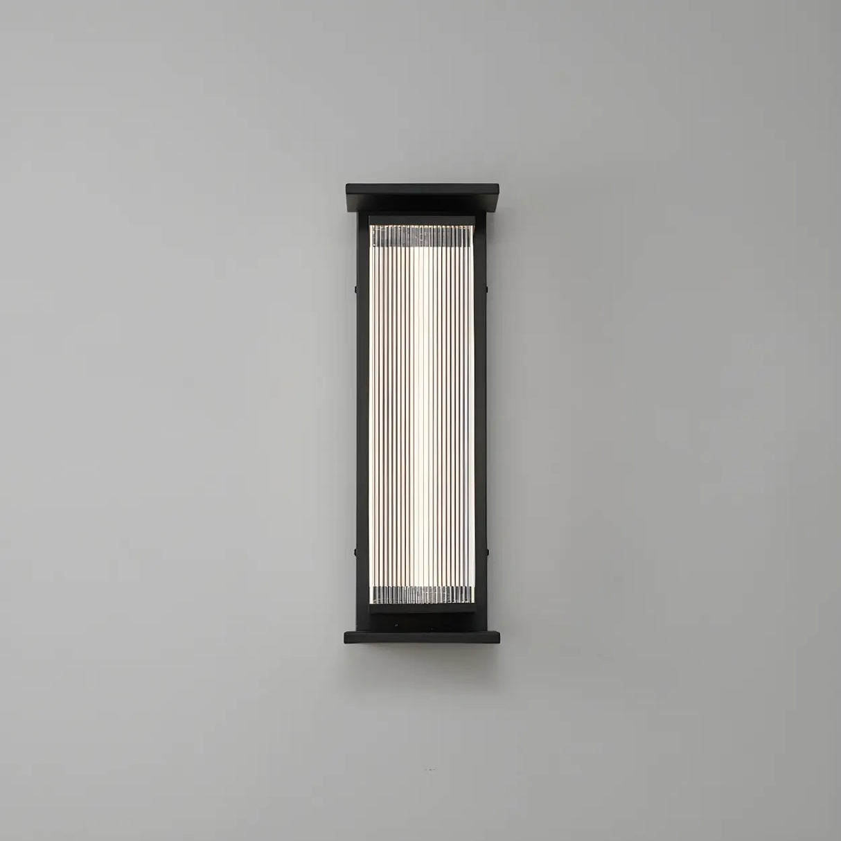 Contemporary Geometric Metal Black Exterior Wall Sconce Image - 23