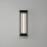 Contemporary Geometric Metal Black Exterior Wall Sconce Image - 23