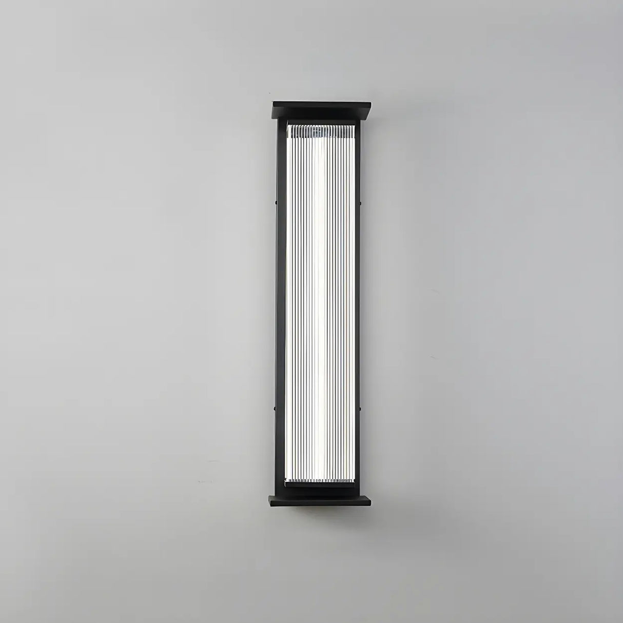 Contemporary Geometric Metal Black Exterior Wall Sconce Image - 25