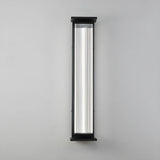 Contemporary Geometric Metal Black Exterior Wall Sconce Image - 27