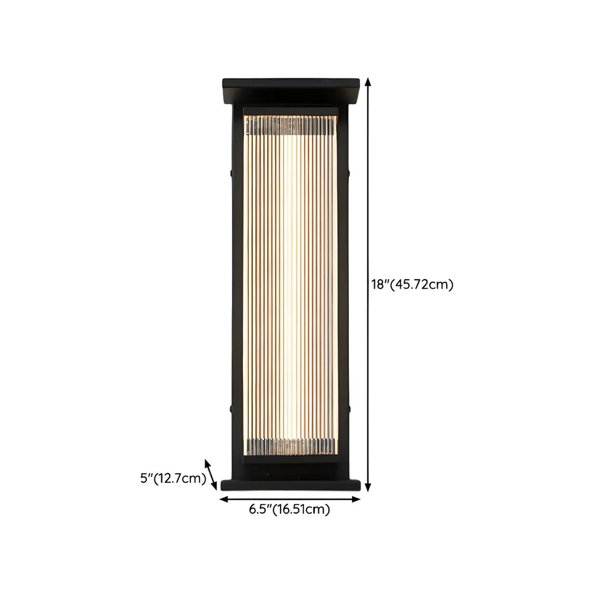 Contemporary Geometric Metal Black Exterior Wall Sconce 