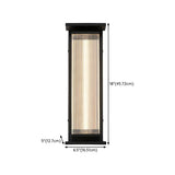 Contemporary Geometric Metal Black Exterior Wall Sconce #size