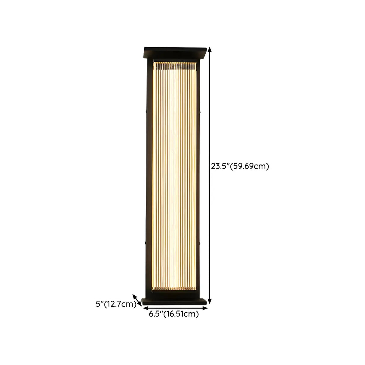 Contemporary Geometric Metal Black Exterior Wall Sconce Image - 33