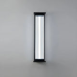 Contemporary Geometric Metal Black Exterior Wall Sconce Image - 5