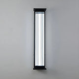 Contemporary Geometric Metal Black Exterior Wall Sconce Image - 8