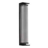 Contemporary Geometric Metal Black Exterior Wall Sconce Image - 9