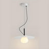 Contemporary Globe Bulb Resin Disc Pendant Light Image - 2