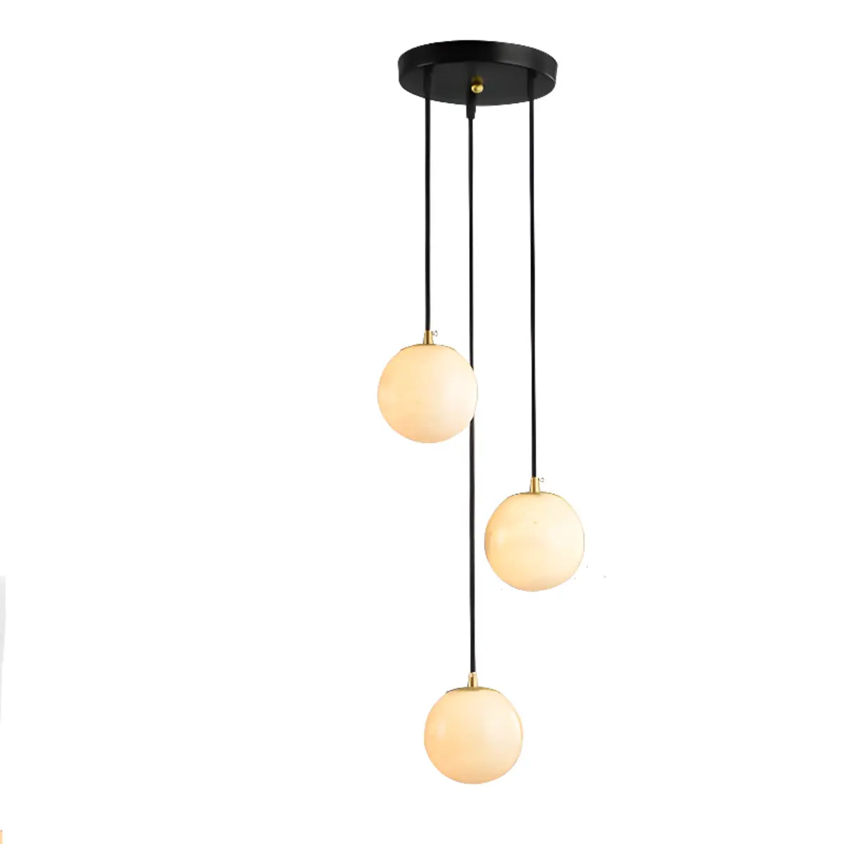 Contemporary Globe Cluster Alabaster Staircase Pendant Light Image - 2