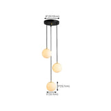 Contemporary Globe Cluster Alabaster Staircase Pendant Light #size