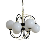 Contemporary Globe Glass Indoor White Medium Chandelier Image - 2