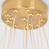 Contemporary Globe Glass Multi Light Gold Chandelier Image - 10