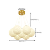 Contemporary Globe Glass Multi Light Gold Chandelier #size