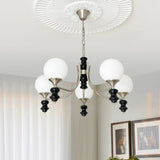 Contemporary Globe Metal Living Room Black Chandelier Image - 16