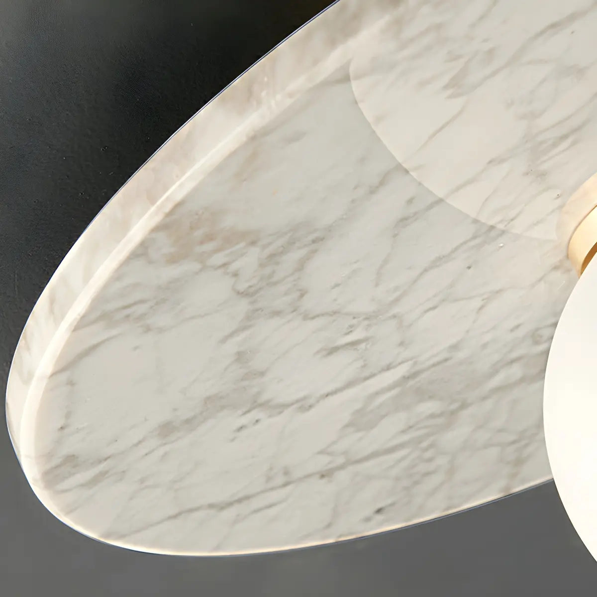 Contemporary Globe Round Marble Flush Mount Ceiling Light Image - 18