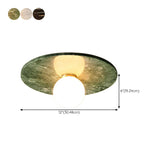 Contemporary Globe Round Marble Flush Mount Ceiling Light Image - 22