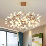 Contemporary Gold Branch Circular Ceiling Chandelier Image - 3