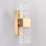 Contemporary Gold Crystal Rectangular Wall Sconce Image - 8