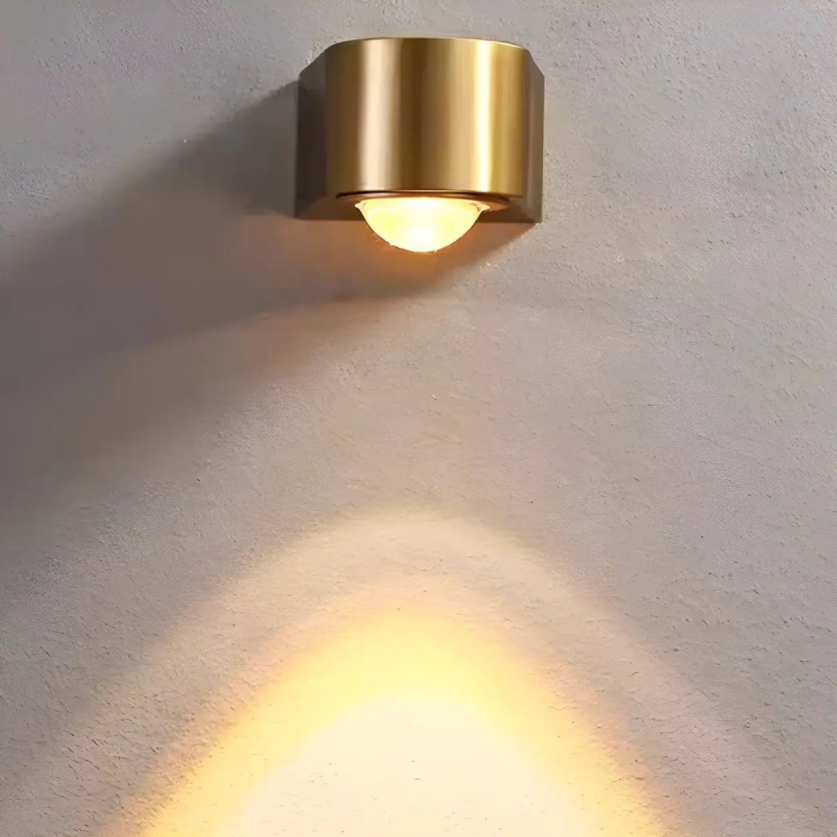 Contemporary Gold Cylinder Metal LED Vanity Sconce Image - 10