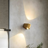 Contemporary Gold Cylinder Metal LED Vanity Sconce Image - 14