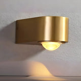 Contemporary Gold Cylinder Metal LED Vanity Sconce Image - 2