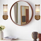 Contemporary Gold Cylinder Metal Vanity Light Image - 1