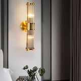 Contemporary Gold Cylinder Metal Vanity Light Image - 5