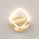 Contemporary Gold LED Ring Metal Wall Sconces Image - 10