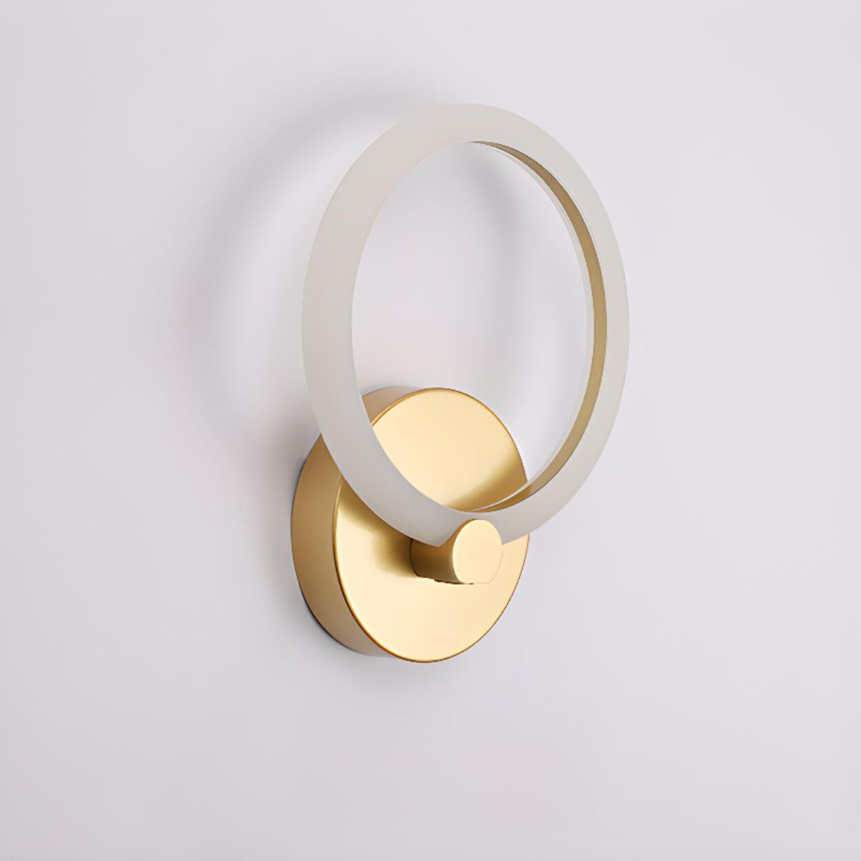 Contemporary Gold LED Ring Metal Wall Sconces Image - 14