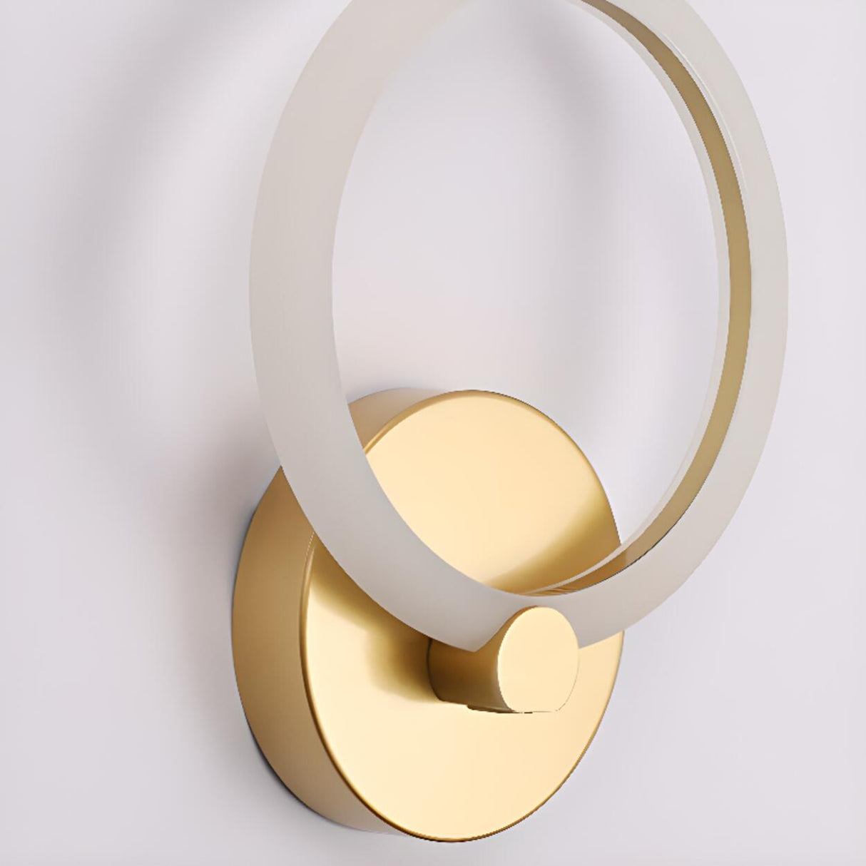 Contemporary Gold LED Ring Metal Wall Sconces Image - 16