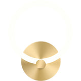 Contemporary Gold LED Ring Metal Wall Sconces Image - 5