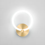 Contemporary Gold LED Ring Metal Wall Sconces Image - 7