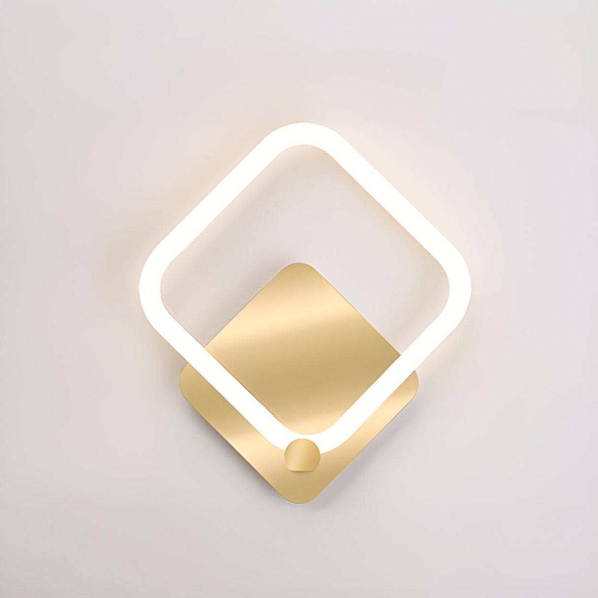 Contemporary Gold LED Ring Metal Wall Sconces Image - 8