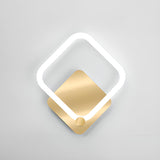 Contemporary Gold LED Ring Metal Wall Sconces Image - 9