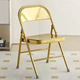 Contemporary Gold Metal Foldable Office Chairs Image - 17