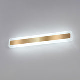 Contemporary Gold Rectangular Metal Vanity Light Image - 11