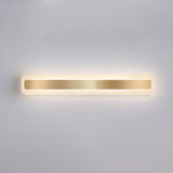 Contemporary Gold Rectangular Metal Vanity Light Image - 14