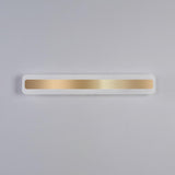 Contemporary Gold Rectangular Metal Vanity Light Image - 17