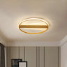 Contemporary Gold Ring LED Flush Mount Ceiling Light Image - 1