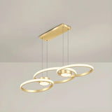 Contemporary Gold Ring Metal LED Dining Room Pendant Light Image - 10