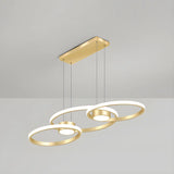 Contemporary Gold Ring Metal LED Dining Room Pendant Light Image - 12