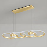 Contemporary Gold Ring Metal LED Dining Room Pendant Light Image - 15