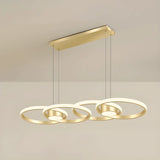 Contemporary Gold Ring Metal LED Dining Room Pendant Light Image - 20