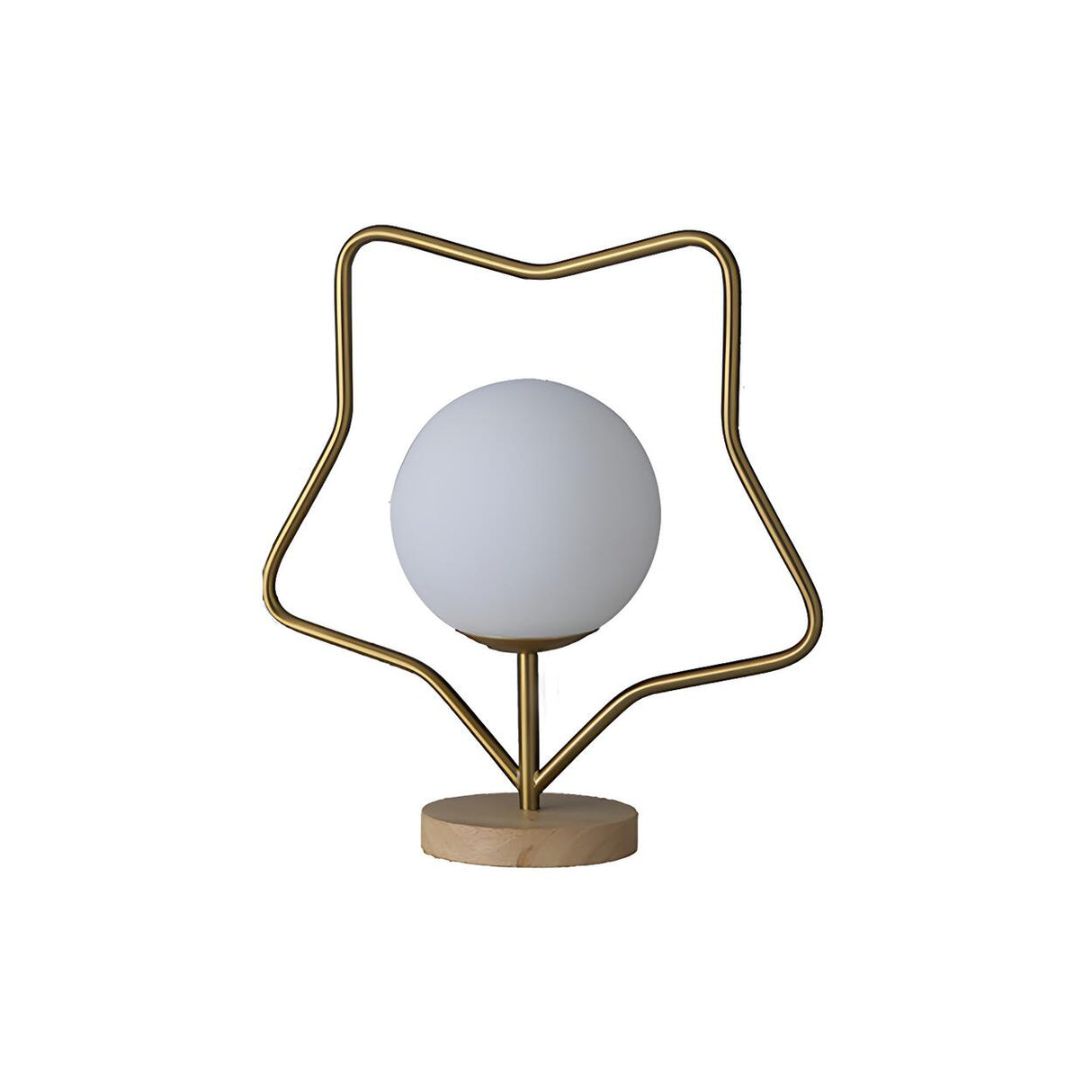 Contemporary Gold Star Frame Globe Glass Table Lamp Image - 5