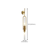 Contemporary Gold Vertical Tube LED Wall Sconce Image - 13