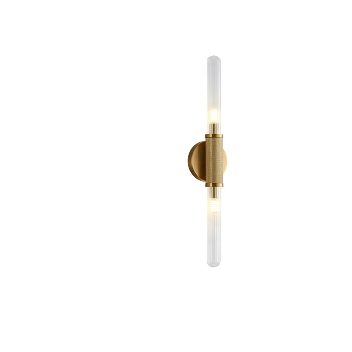 Contemporary Gold Vertical Tube LED Wall Sconce Image - 2