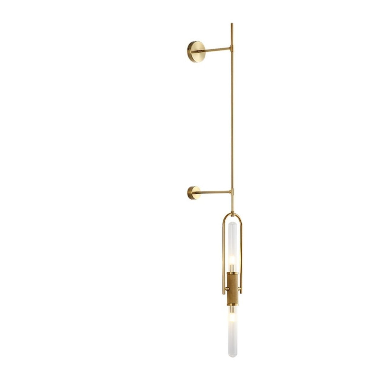 Contemporary Gold Vertical Tube LED Wall Sconce Image - 7