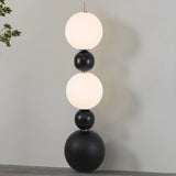 Contemporary Gourd Black Sculptural Resin Floor Lamp Image - 12