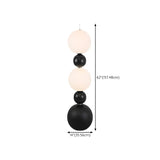 Contemporary Gourd Black Sculptural Resin Floor Lamp Image - 14